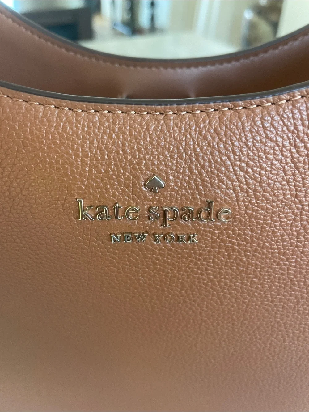 Kate Spade $354 Aster hobo shoulder bag tan warm gingerbread